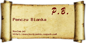Penczu Bianka névjegykártya